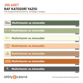 Raf Kategori Yazıları - 300 ADET 