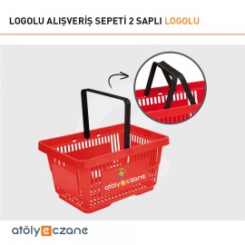 Logolu Alışveriş Sepeti 2 Saplı 20 Lt